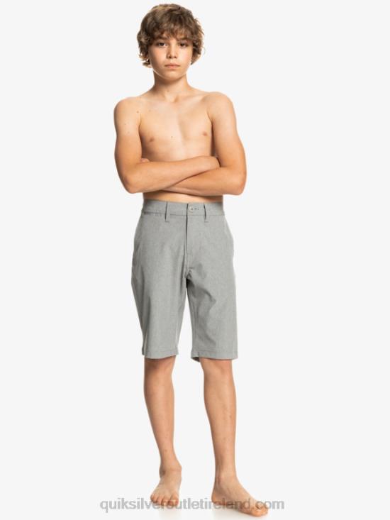 Boys Quiksilver 8-16 Union Heather Amphibian 19 Hybrid Shorts N02TD2326 sleet