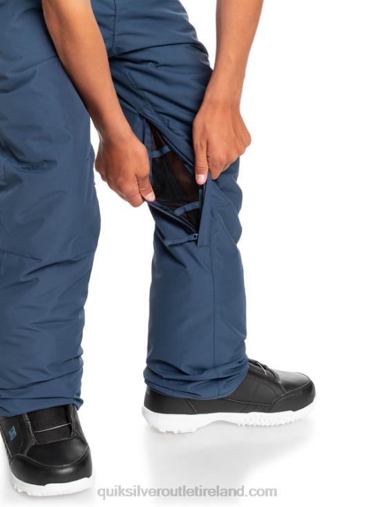 Boys Quiksilver 8-16 Estate Insulated Blue Snow Pants 8-16 N02TD2292 insignia blue
