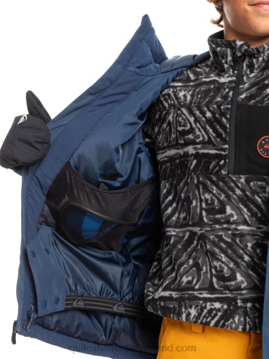 Boys Quiksilver 8-16 Mission Block Technical Snow Jacket N02TD2338 insignia blue
