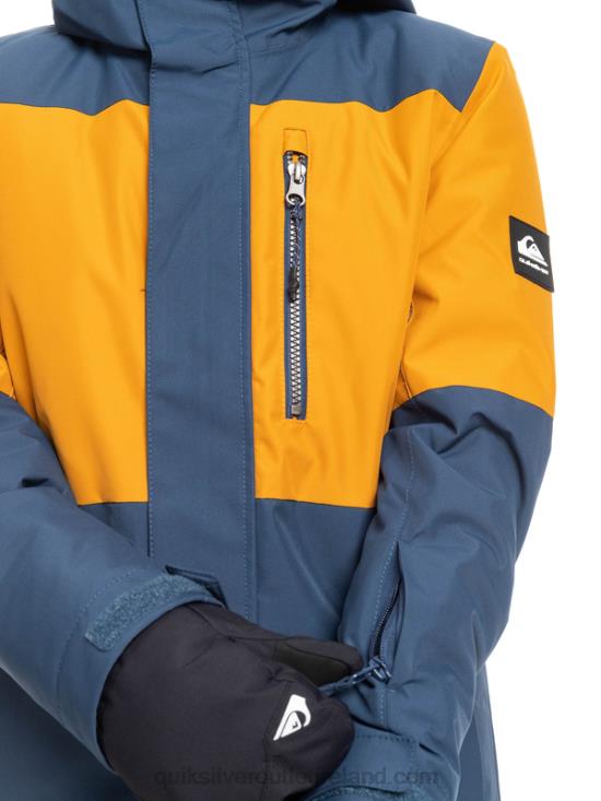 Boys Quiksilver 8-16 Mission Block Technical Snow Jacket N02TD2338 insignia blue