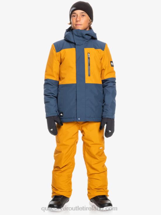 Boys Quiksilver 8-16 Mission Block Technical Snow Jacket N02TD2338 insignia blue