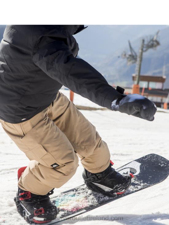 Boys Quiksilver 8-16 Porter Insulated Khaki Snow Pants N02TD2260 tannin