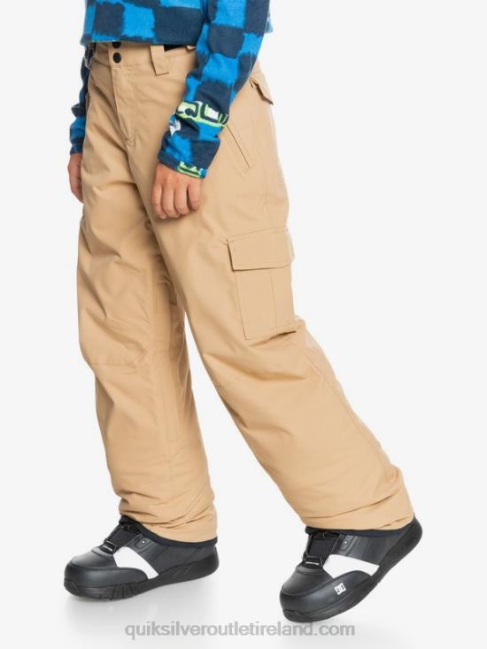 Boys Quiksilver 8-16 Porter Insulated Khaki Snow Pants N02TD2260 tannin