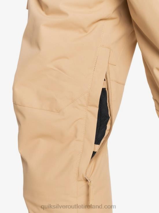 Boys Quiksilver 8-16 Porter Insulated Khaki Snow Pants N02TD2260 tannin