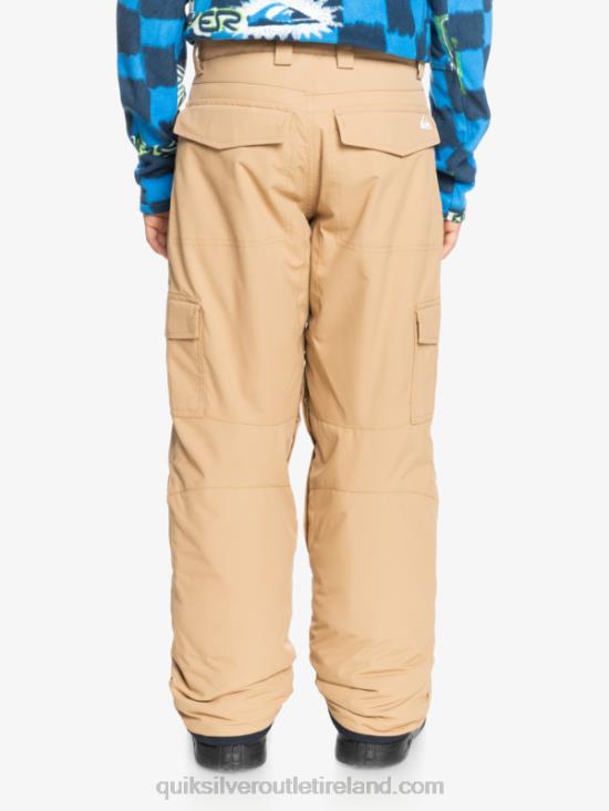 Boys Quiksilver 8-16 Porter Insulated Khaki Snow Pants N02TD2260 tannin
