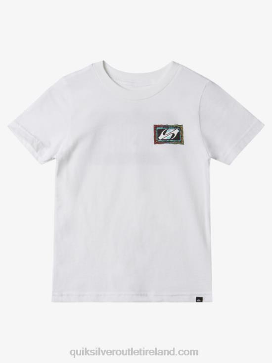 Boys Quiksilver 2-7 Echoed Beat T-Shirt N02TD1946 white