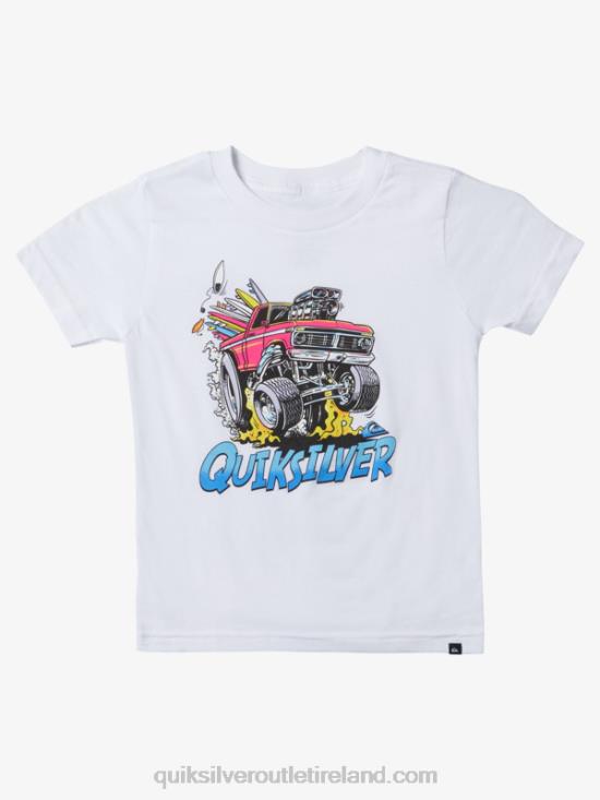 Boys Quiksilver 2-7 Getaway Car T-shirt N02TD1950 white
