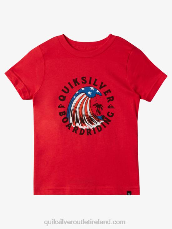 Boys Quiksilver 2-7 Home Of The Wave T-Shirt N02TD1930 high risk red