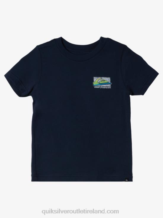 Boys Quiksilver 2-7 Retro Fade T-shirt N02TD2144 navy blazer