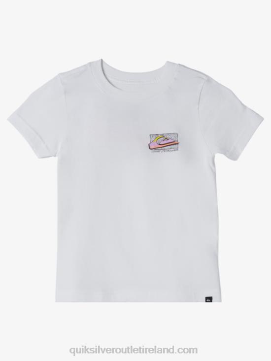 Boys Quiksilver 2-7 Retro Fade T-shirt N02TD2145 white