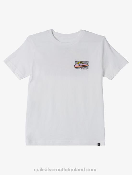 Boys Quiksilver 8-16 Retro Fade T-shirt N02TD2123 white