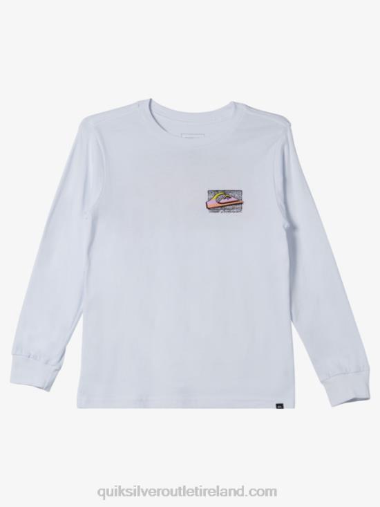 Boys Quiksilver 8-16 Retro Fade T-shirt N02TD2192 white
