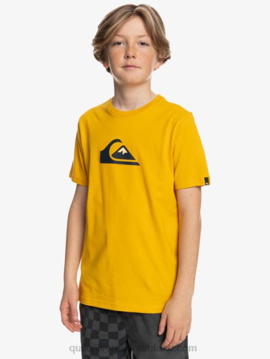 Boys Quiksilver Comp Logo - T-Shirt N02TD2316 golden rod