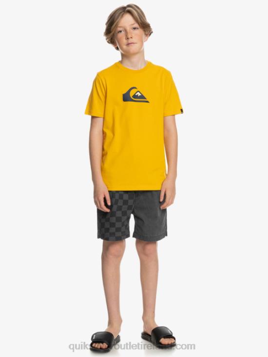 Boys Quiksilver Comp Logo - T-Shirt N02TD2316 golden rod