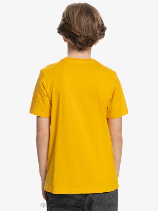 Boys Quiksilver Comp Logo - T-Shirt N02TD2316 golden rod