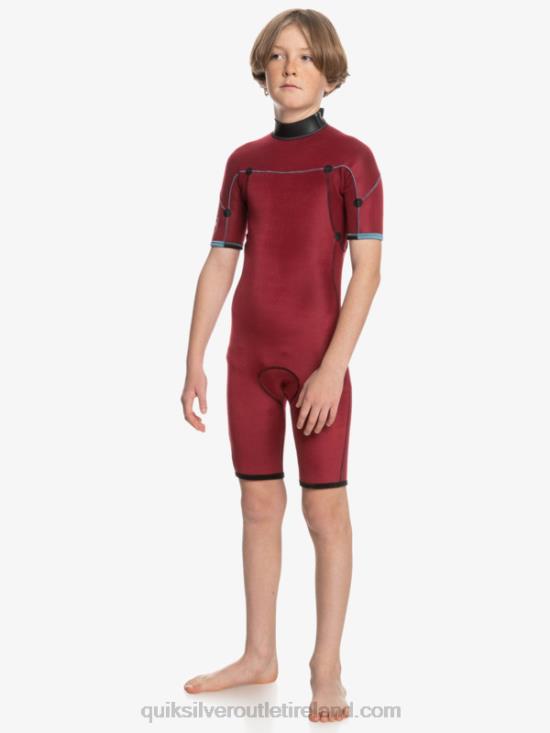 Boys Quiksilver 8-16 2/2mm Everyday Sessions Short Sleeve Back Zip Springsuit N02TD2041 black/provincial blue