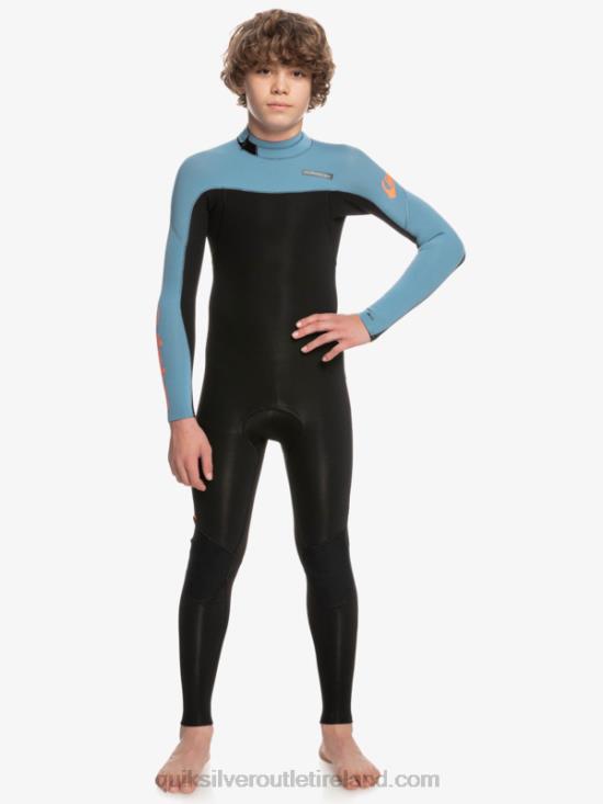 Boys Quiksilver 8-16 3/2mm Everyday Sessions Back Zip Wetsuit N02TD2223 black/provincial blue