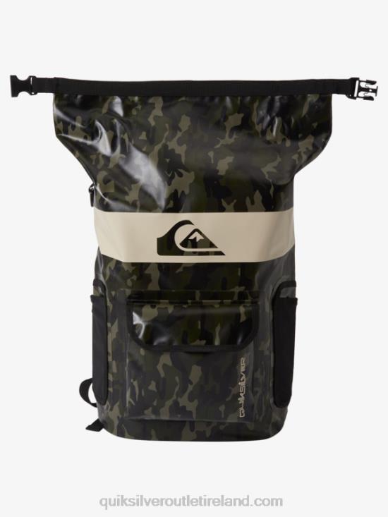 Men Quiksilver Sea Stash 20L Medium Surf Backpack N02TD861 black camoflage