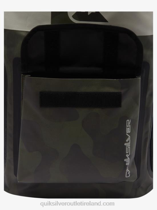 Men Quiksilver Sea Stash 20L Medium Surf Backpack N02TD861 black camoflage