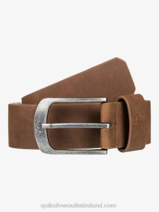 Men Quiksilver Main Street Faux Leather Belt N02TD1096 chocolate