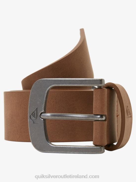 Men Quiksilver Main Street Faux Leather Belt N02TD1096 chocolate
