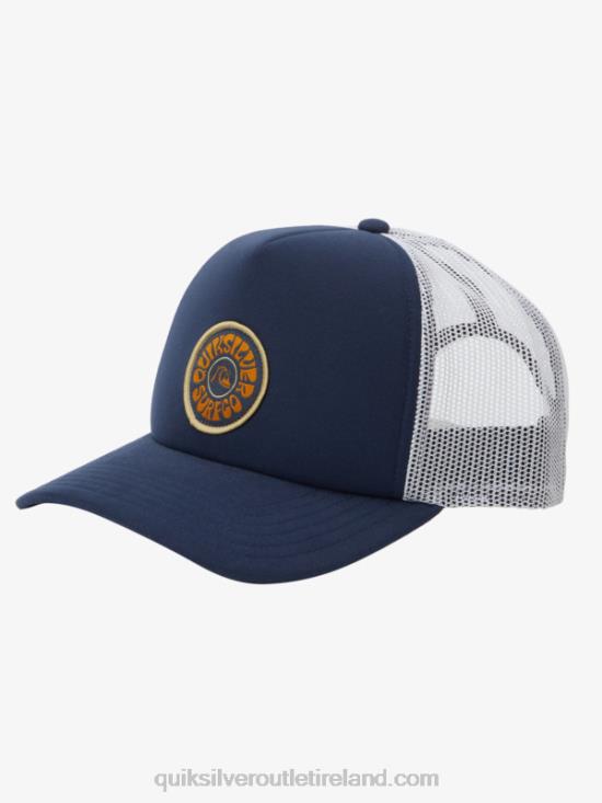 Men Quiksilver Breeze Blocked Snapback Hat N02TD1723 navy blazer