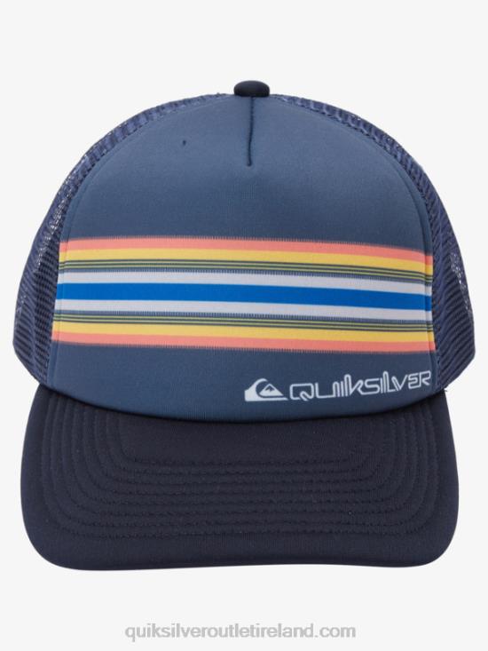 Men Quiksilver Buzzard Coop Trucker Hat N02TD1050 navy blazer