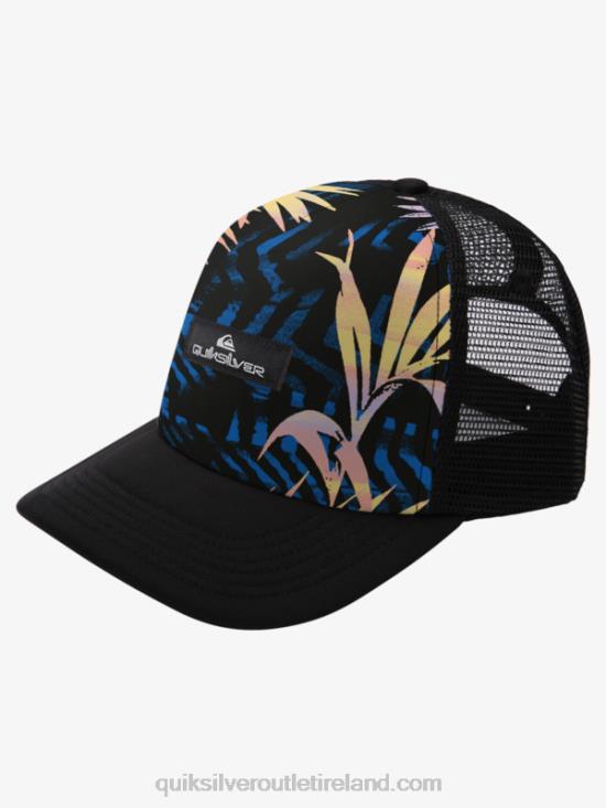 Men Quiksilver Buzzard Coop Trucker Hat N02TD1051 black rippedup