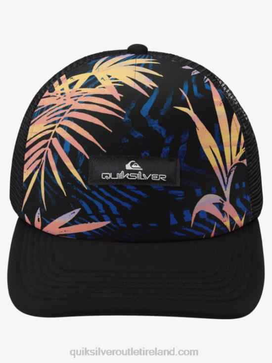 Men Quiksilver Buzzard Coop Trucker Hat N02TD1051 black rippedup