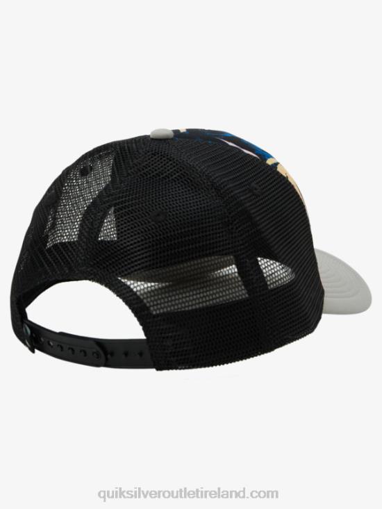 Men Quiksilver Buzzard Coop Trucker Hat N02TD1051 black rippedup