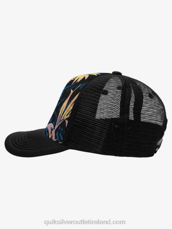 Men Quiksilver Buzzard Coop Trucker Hat N02TD1051 black rippedup