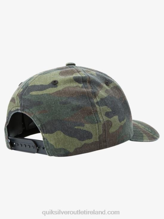 Men Quiksilver Grounded America Snapback Hat N02TD796 camo