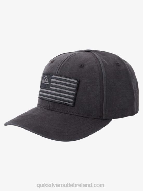 Men Quiksilver Grounded America Snapback Hat N02TD797 black