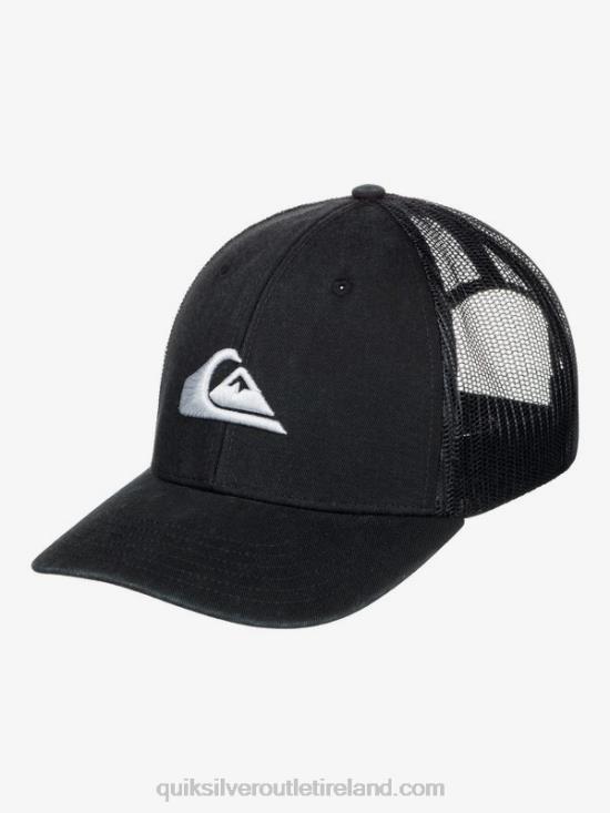 Men Quiksilver Grounder Trucker Hat N02TD599 black