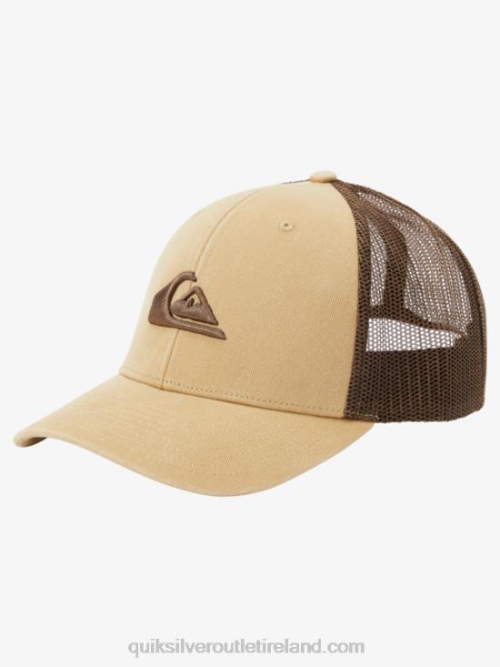 Men Quiksilver Grounder Trucker Hat N02TD600 taos taupe