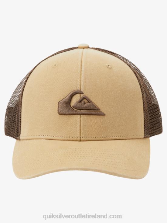 Men Quiksilver Grounder Trucker Hat N02TD600 taos taupe