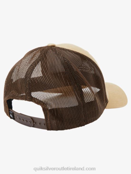 Men Quiksilver Grounder Trucker Hat N02TD600 taos taupe