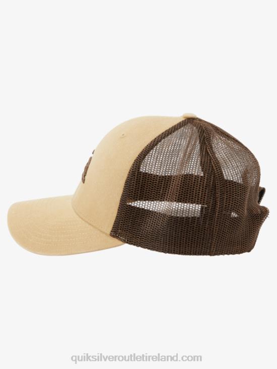Men Quiksilver Grounder Trucker Hat N02TD600 taos taupe
