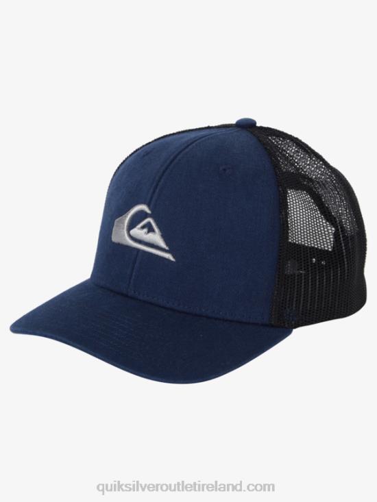 Men Quiksilver Grounder Trucker Hat N02TD601 midnight navy