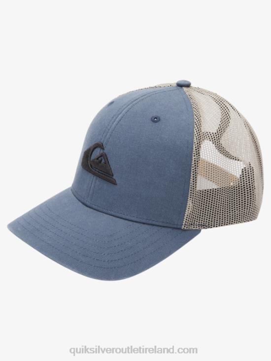 Men Quiksilver Grounder Trucker Hat N02TD602 dark slate