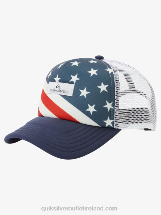 Men Quiksilver Magpie Coop Trucker Hat N02TD563 midnight navy