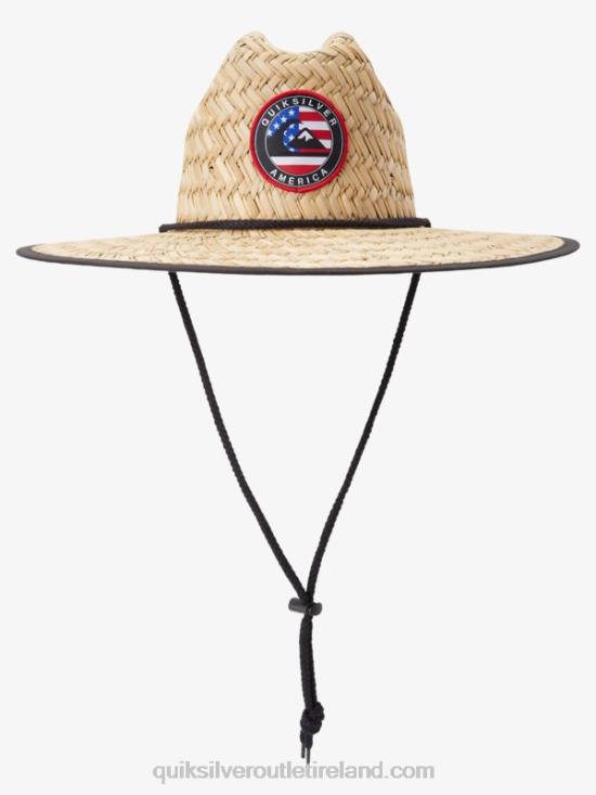 Men Quiksilver Outsider Americana Straw Lifeguard Hat N02TD413 navy/red