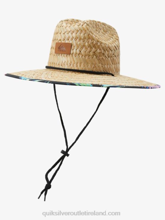Men Quiksilver Outsider Straw Lifeguard Hat N02TD386 tarmac