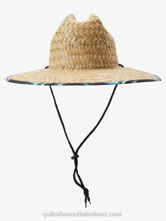 Men Quiksilver Outsider Straw Lifeguard Hat N02TD386 tarmac
