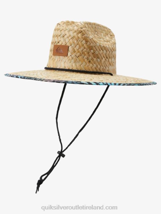 Men Quiksilver Outsider Straw Lifeguard Hat N02TD387 river blue