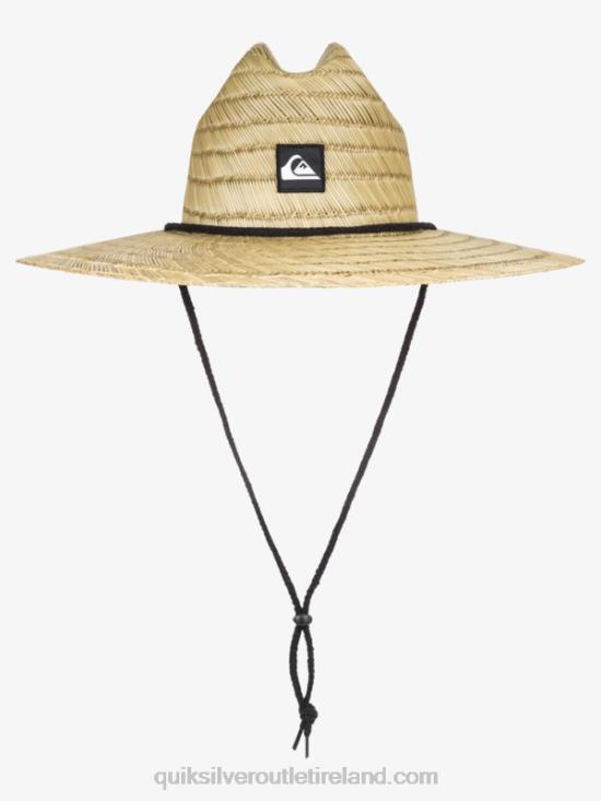 Men Quiksilver Pierside Straw Lifeguard Hat N02TD803 natural