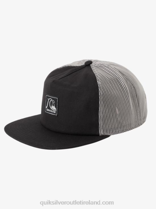 Men Quiksilver Single Fin Trucker Hat N02TD1714 black