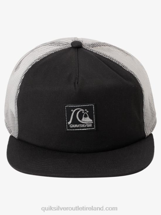 Men Quiksilver Single Fin Trucker Hat N02TD1714 black