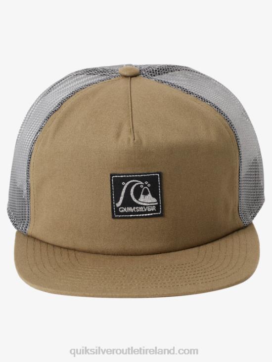 Men Quiksilver Single Fin Trucker Hat N02TD1715 thyme