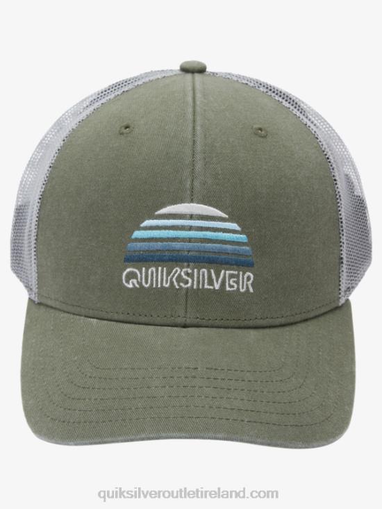 Men Quiksilver Stringer Trucker Hat N02TD1195 four leaf clover